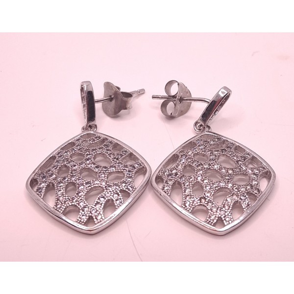 pendientes plata con zc