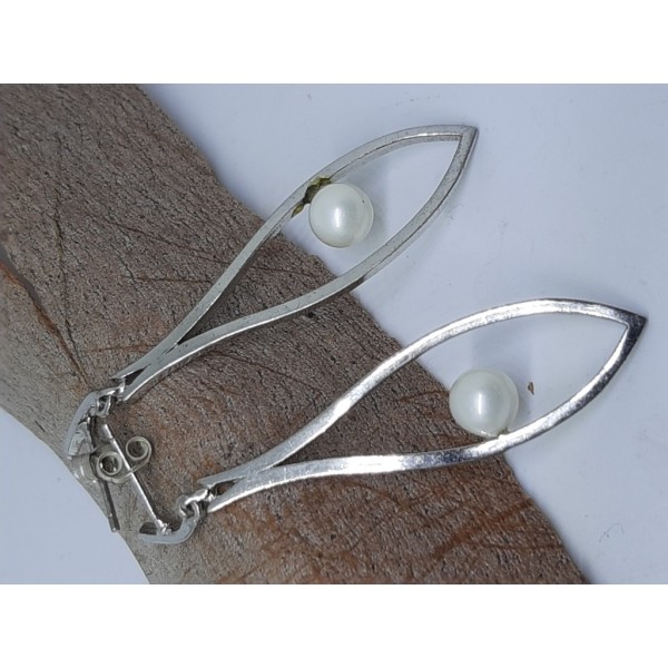 Pendientes plata con perla