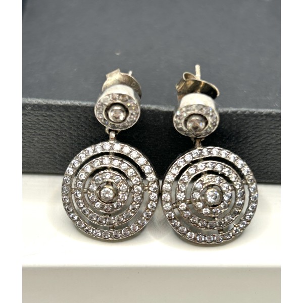 pendientes plata con zc