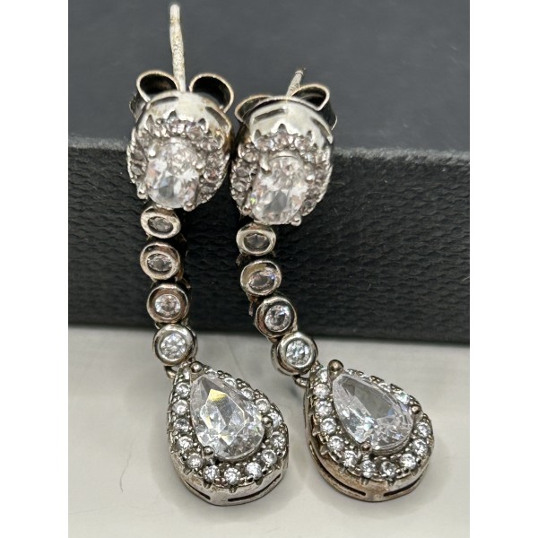 pendientes plata con zc