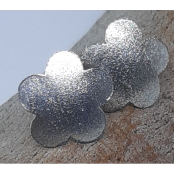 Pendientes plata flor