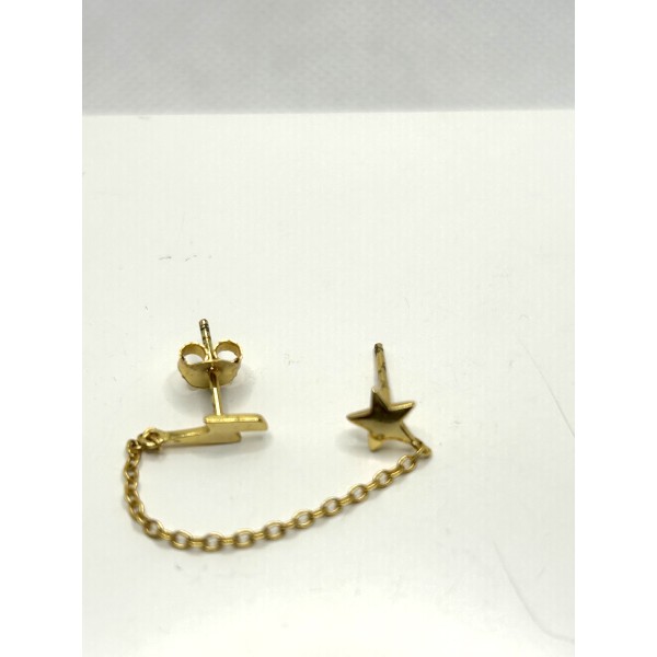 pendiente plata chapados