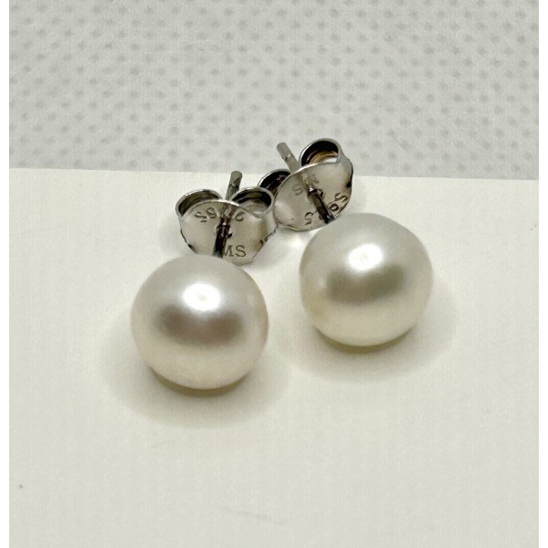 pendientes plata perla cultivada