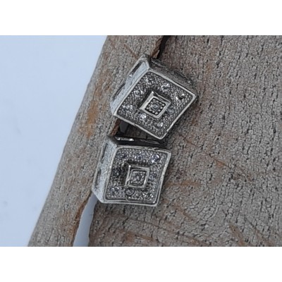 Pendientes plata cuadrados