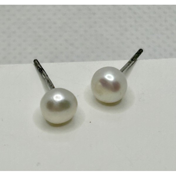 pendientes plata perla cultivada