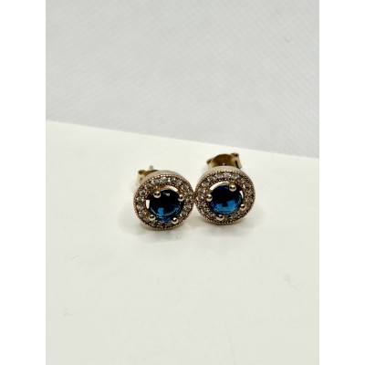 pendientes plata piedra color