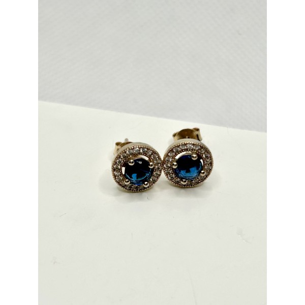 pendientes plata piedra color