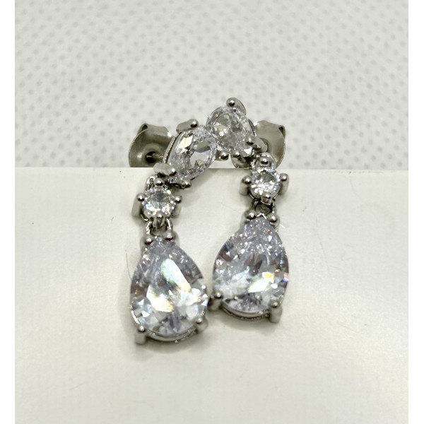 pendientes plata con zc