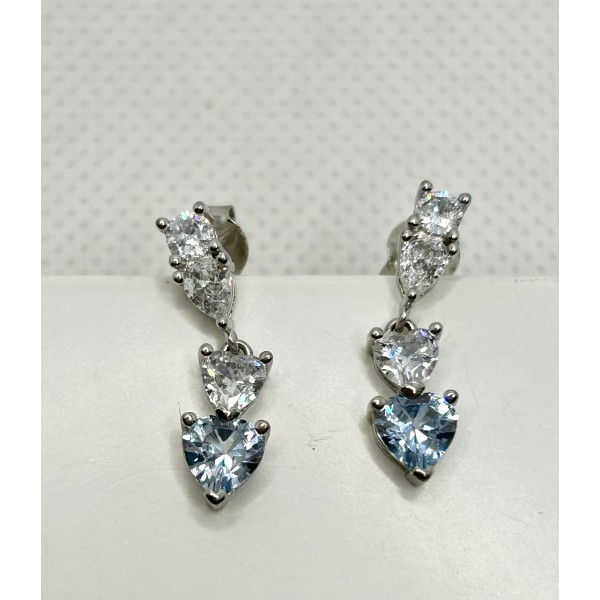 pendientes plata con zc