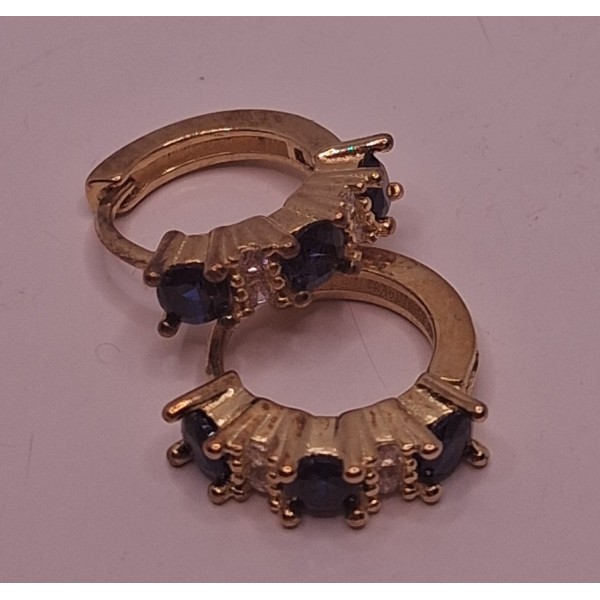 pendientes plata chapados con zc