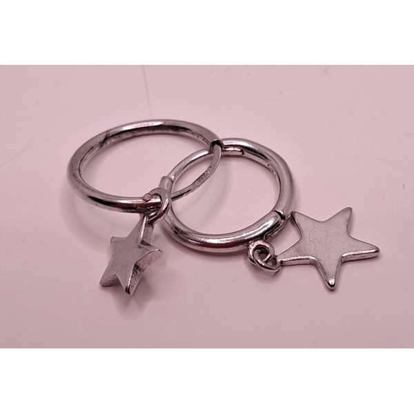 pendientes plata con estrella