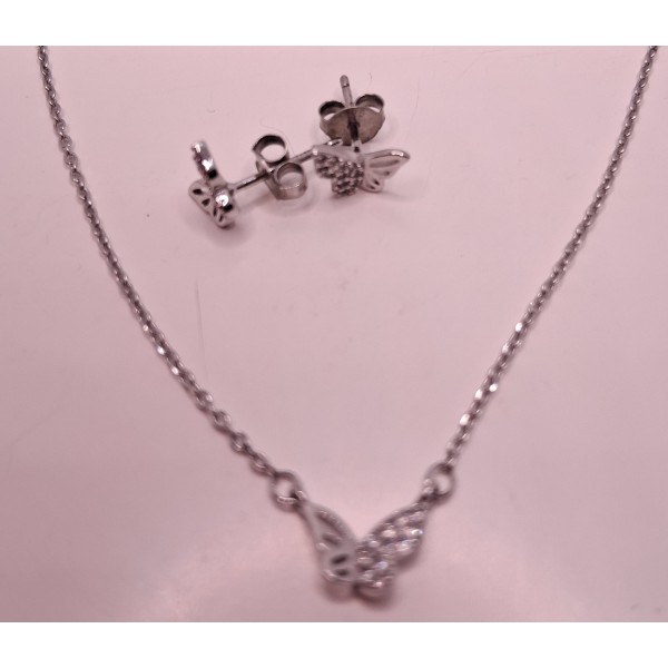 pendientes plata con zc
