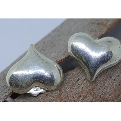 Pendientes plata corazon