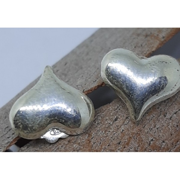 Pendientes plata corazon