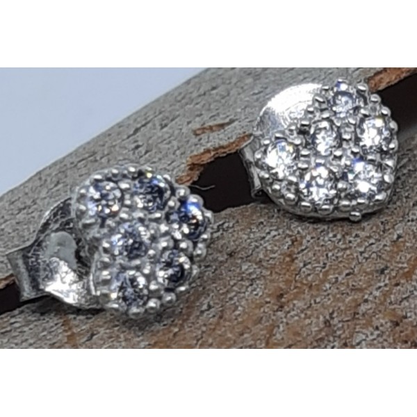 Pendientes corazon con piedras